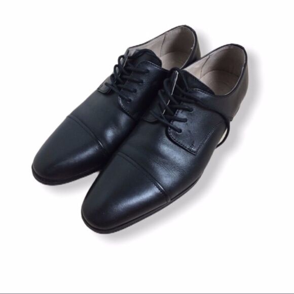 Express SZ 8 mens black leather shoes - Picture 1 of 5
